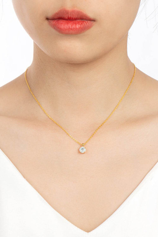 925 Sterling Silver 1 Carat Moissanite Chain-Link Necklace - luxurift