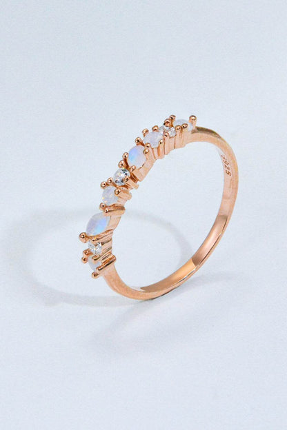Moonstone and Zircon Decor Ring - luxurift