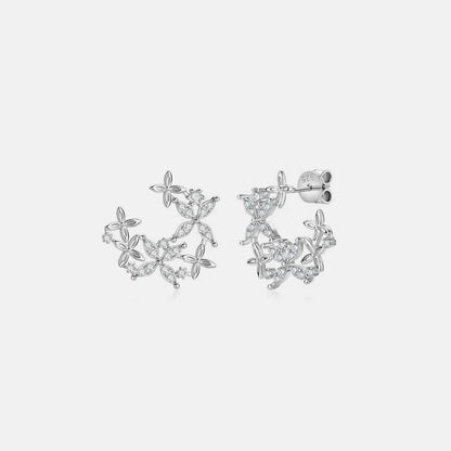 925 Sterling Silver Moissanite Lucky Clover Earrings - luxurift