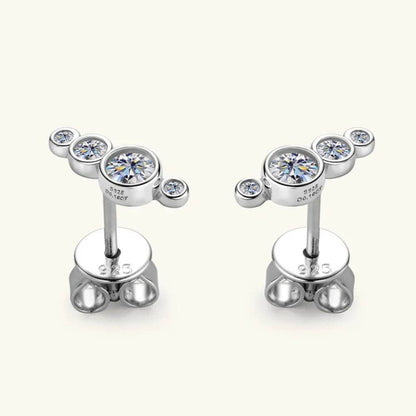 Moissanite 925 Sterling Silver Stud Earrings - luxurift