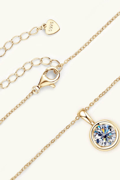 2 Carat Moissanite 925 Sterling Silver Necklace - luxurift