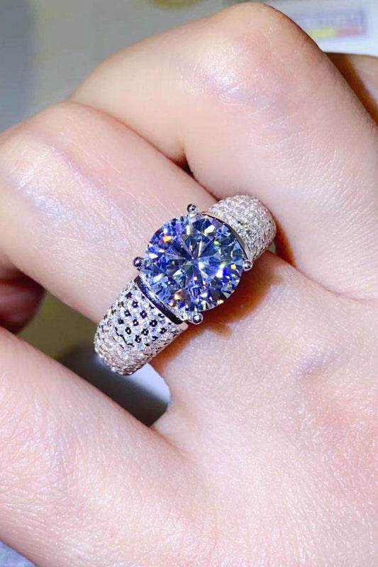 3 Carat Moissanite Side Stone Ring - luxurift