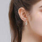 925 Sterling Silver Moissanite Huggie Earrings - luxurift