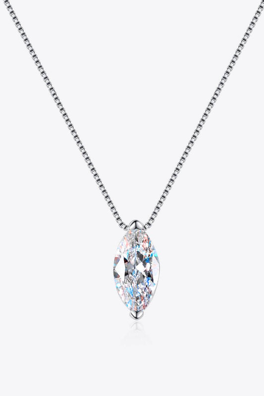 1 Carat Moissanite 925 Sterling Silver Necklace - luxurift