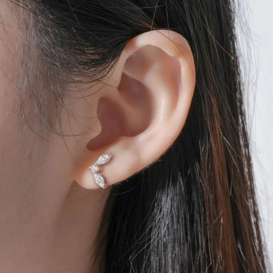 Moissanite 925 Sterling Silver Stud Earrings - luxurift