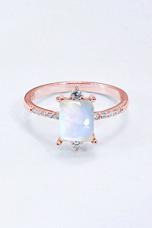 925 Sterling Silver Square Moonstone Ring - luxurift