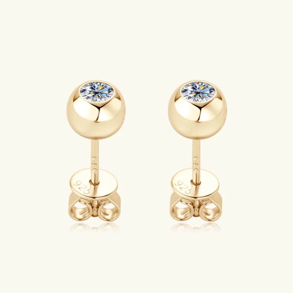 Moissanite 925 Sterling Silver Stud Earrings - luxurift