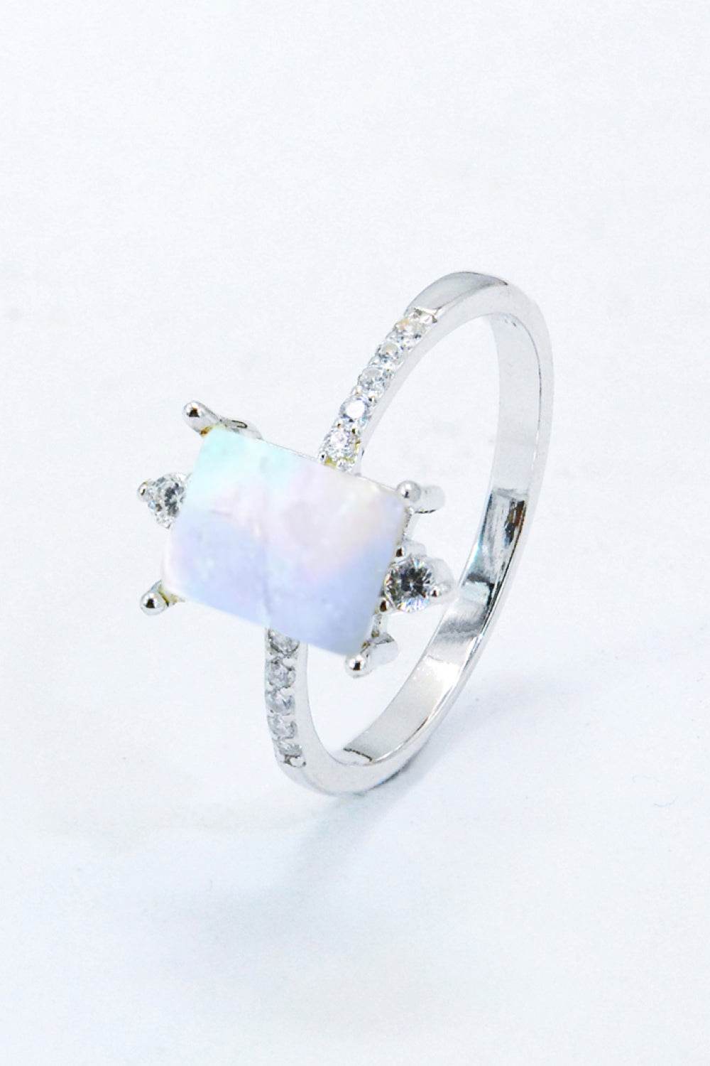 925 Sterling Silver Square Moonstone Ring - luxurift