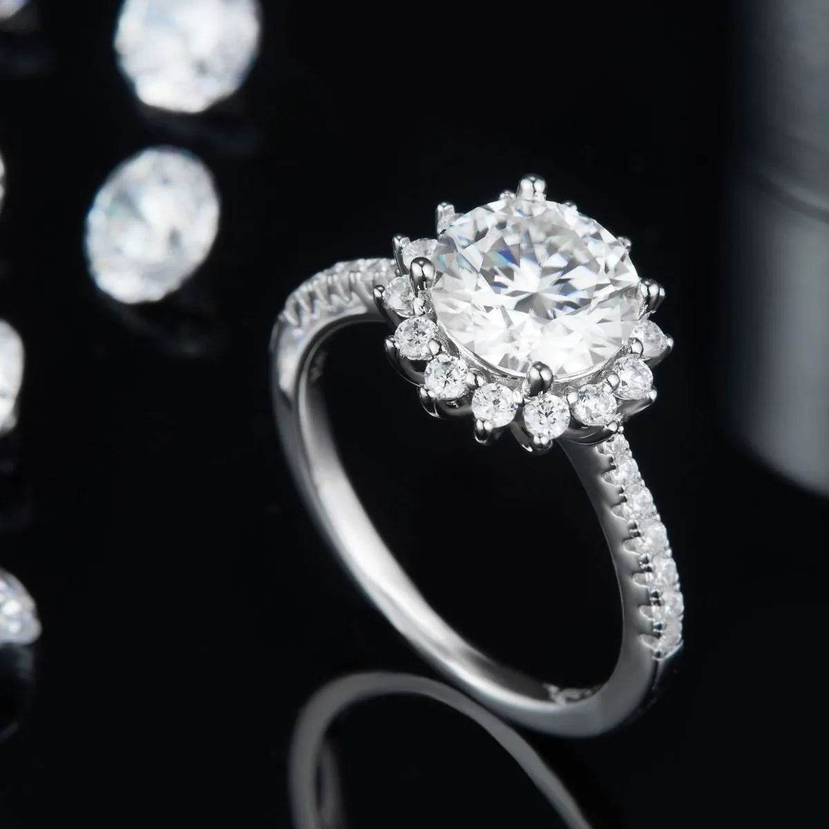 2 Carat Moissanite 925 Sterling Silver Ring - luxurift