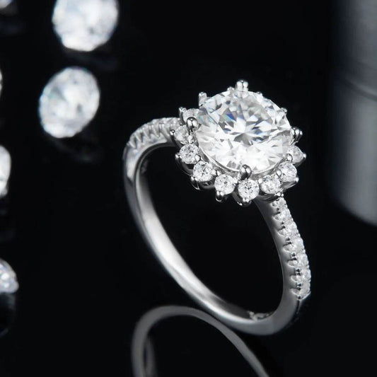 2 Carat Moissanite 925 Sterling Silver Ring - luxurift