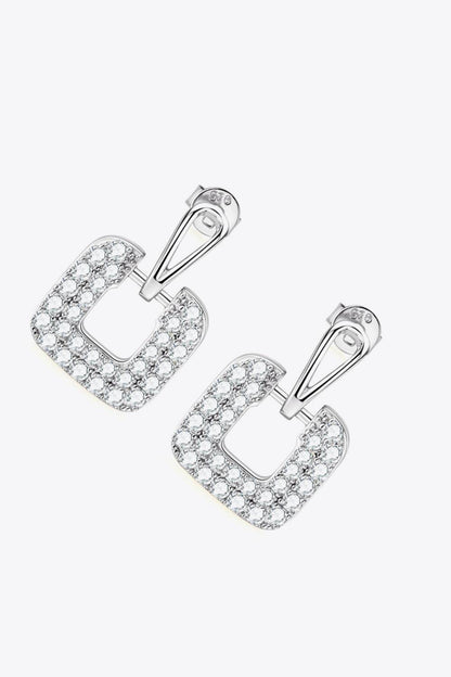1.68 Carat Moissanite 925 Sterling Silver Drop Earrings - luxurift