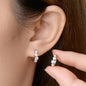 925 Sterling Silver Moissanite Huggie Earrings - luxurift