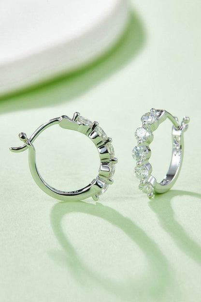 Adored 1 Carat Moissanite 925 Sterling Silver Earrings - luxurift
