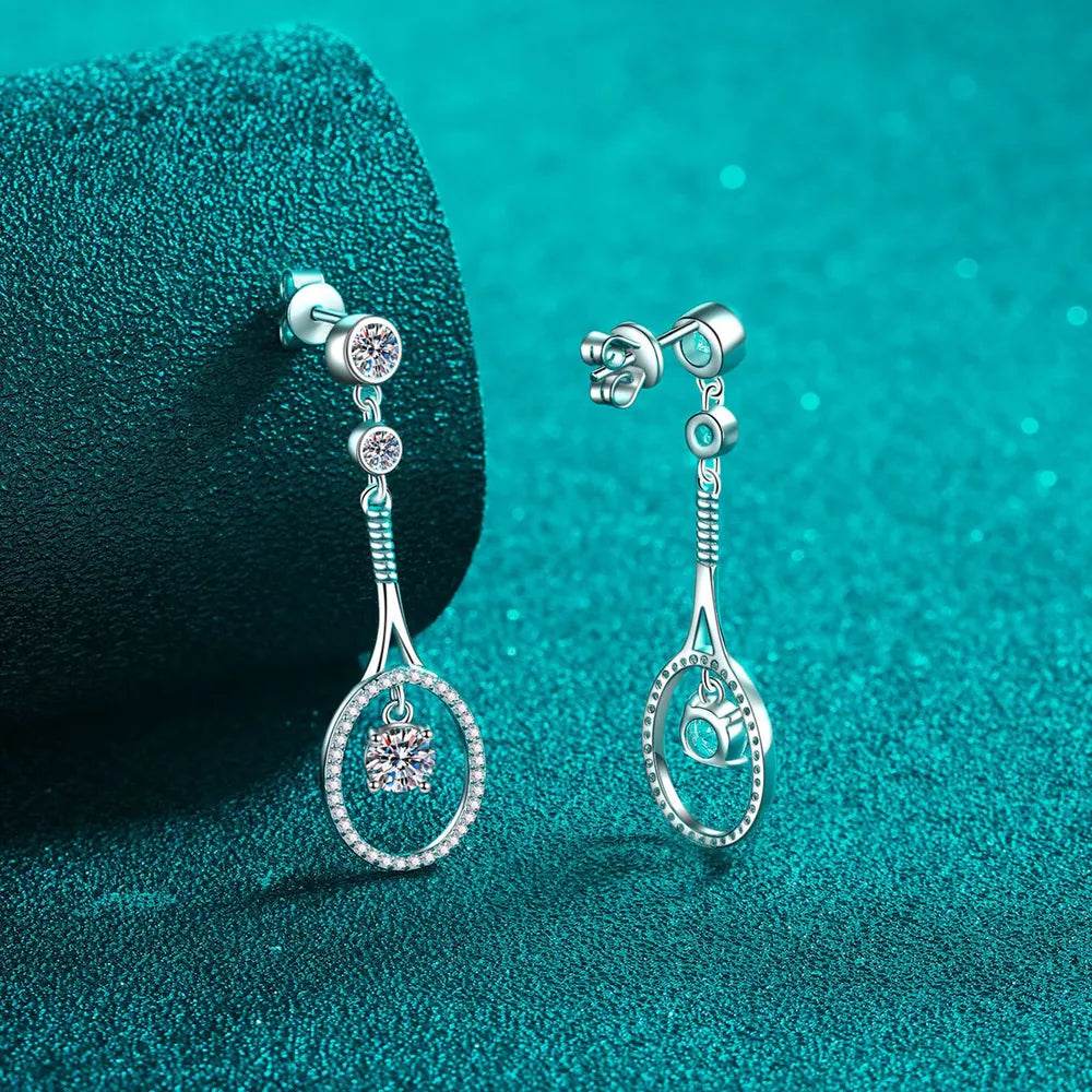 1 Carat Moissanite 925 Sterling Silver Drop Earrings - luxurift
