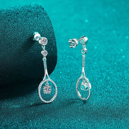 1 Carat Moissanite 925 Sterling Silver Drop Earrings - luxurift