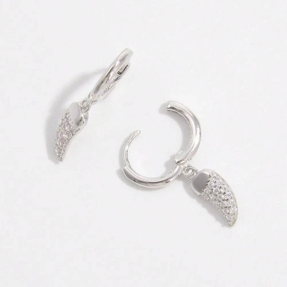 925 Sterling Silver Zircon Chili Shape Earrings - luxurift