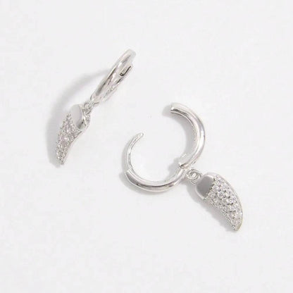 925 Sterling Silver Zircon Chili Shape Earrings - luxurift