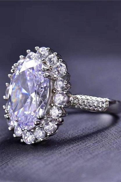 8 Carat Oval Moissanite Ring - luxurift