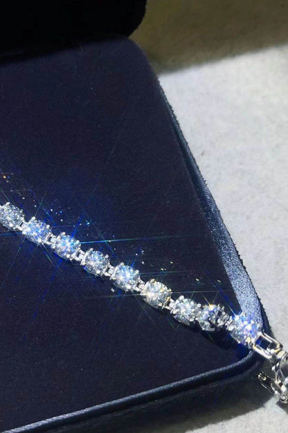 10 Carat Moissanite Platinum-Plated Bracelet - luxurift