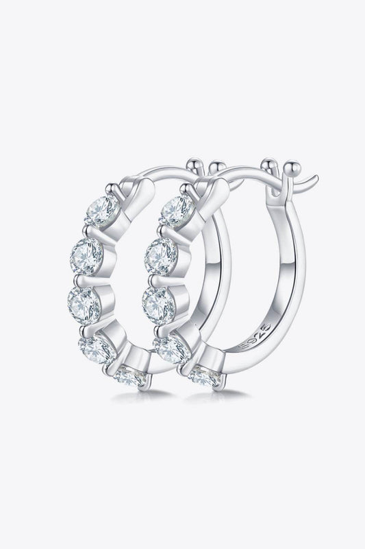 Adored 1 Carat Moissanite 925 Sterling Silver Earrings - luxurift
