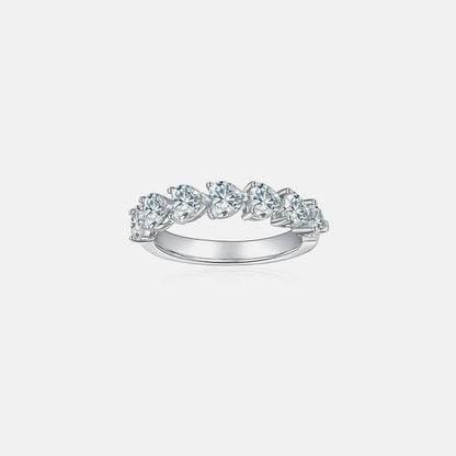 2.1 Carat 925 Sterling Silver Moissanite Heart Ring - luxurift