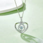 Moissanite 925 Sterling Silver Heart Shape Necklace - luxurift