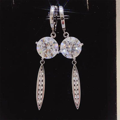 10 Carat Moissanite 925 Sterling Silver Earrings - luxurift