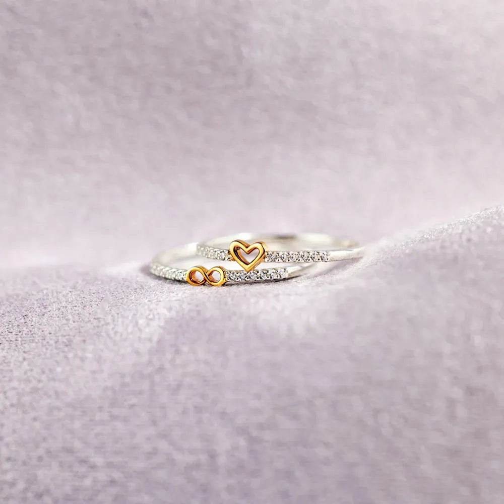 Zircon 925 Sterling Silver Heart Shape Ring - luxurift