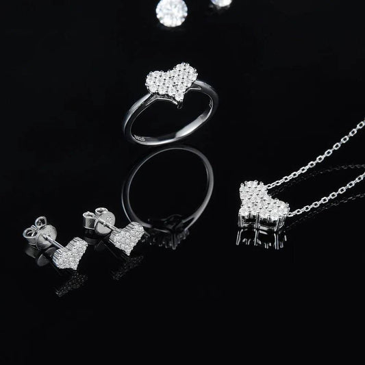 Moissanite 925 Sterling Silver Heart Bracelet - luxurift