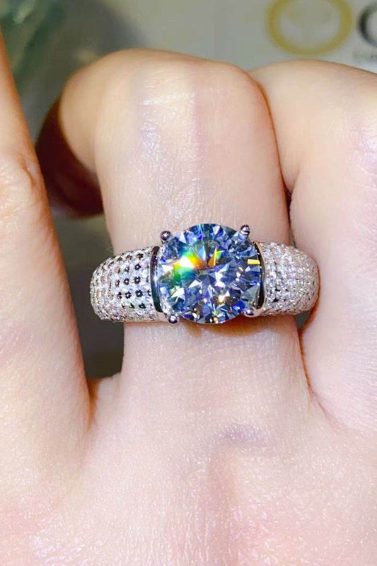3 Carat Moissanite Side Stone Ring - luxurift