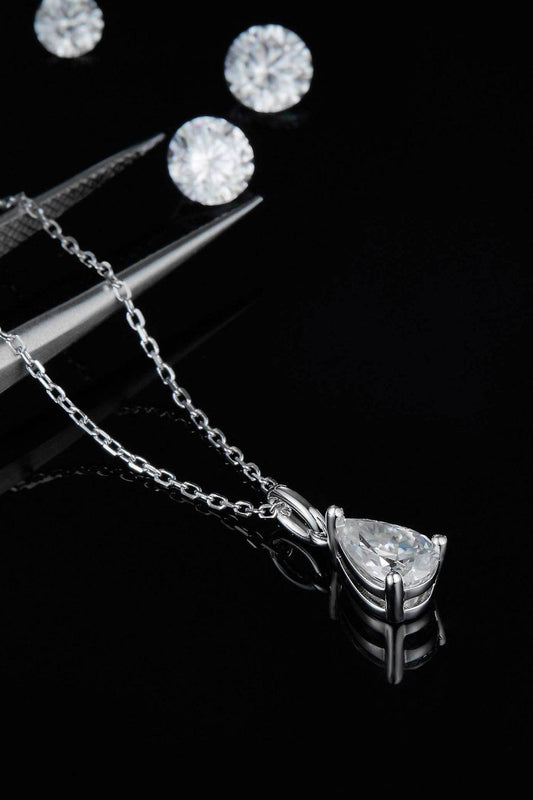 1 Carat Moissanite 925 Sterling Silver Necklace - luxurift