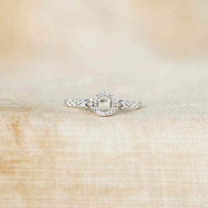 Inlaid Zircon 925 Sterling Silver Ring - luxurift