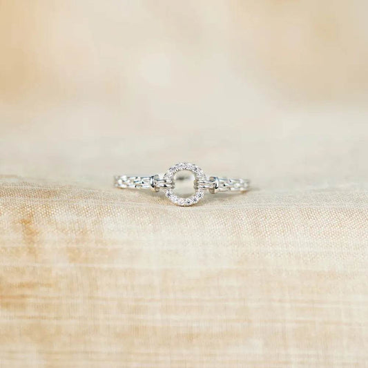 Inlaid Zircon 925 Sterling Silver Ring - luxurift