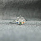 925 Sterling Silver Inlaid Zircon Lotus Shape Ring - luxurift