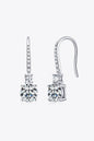 2 Carat Moissanite 925 Sterling Silver Drop Earrings - luxurift
