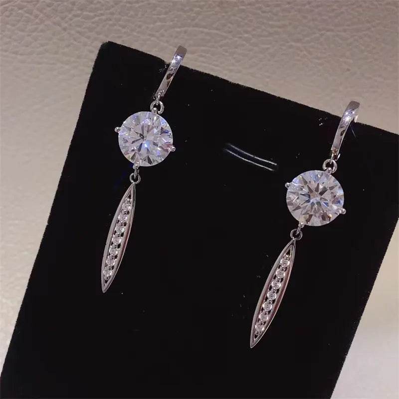 10 Carat Moissanite 925 Sterling Silver Earrings - luxurift