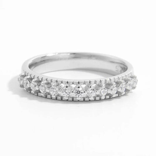 925 Sterling Silver Inlaid Zircon Ring - luxurift