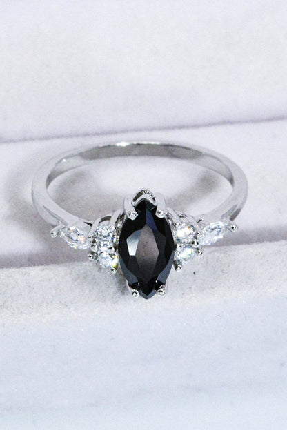 925 Sterling Silver Black Agate Ring - luxurift