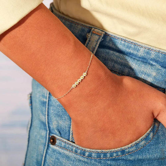 Daisy Shape Spring Ring Closure Bracelet - luxurift
