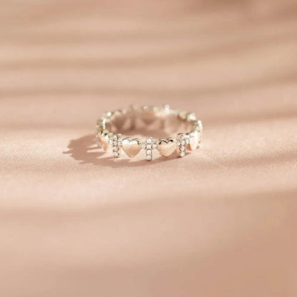 Heart Cross 925 Sterling Silver Ring - luxurift