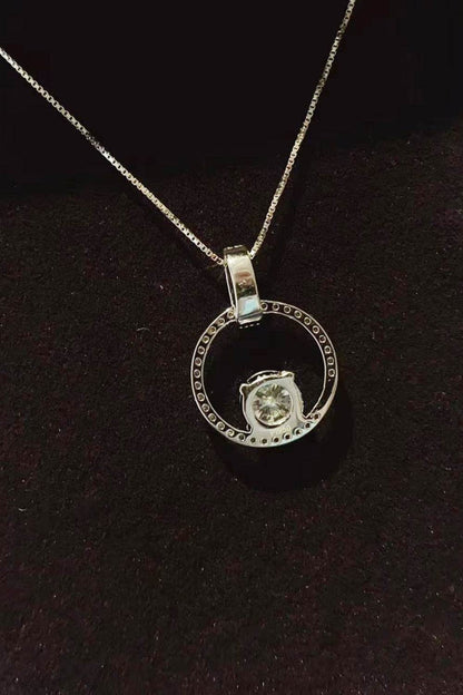 1 Carat Moissanite 925 Sterling Silver Necklace - luxurift