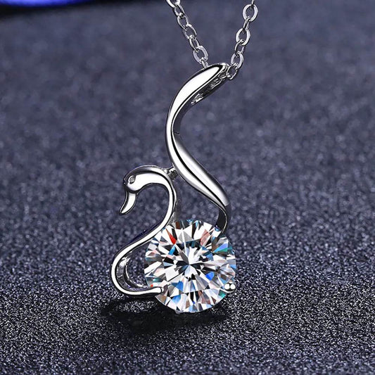 2 Carat Moissanite 925 Sterling Silver Necklace - luxurift