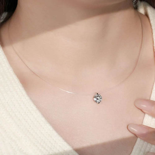 1 Carat Moissanite 925 Sterling Silver Necklace - luxurift