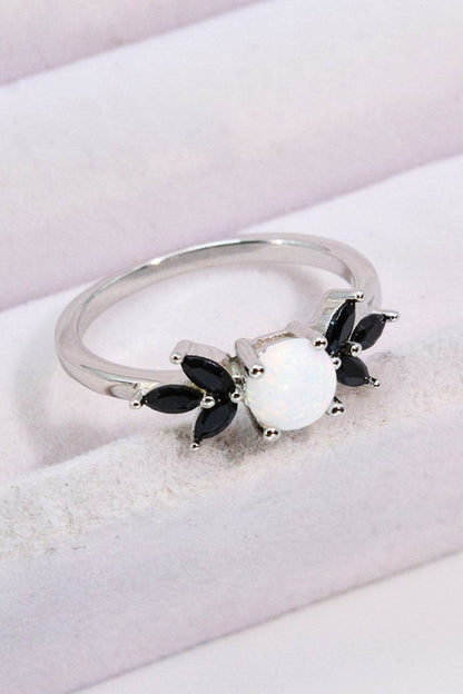 Opal and Zircon Contrast Ring - luxurift