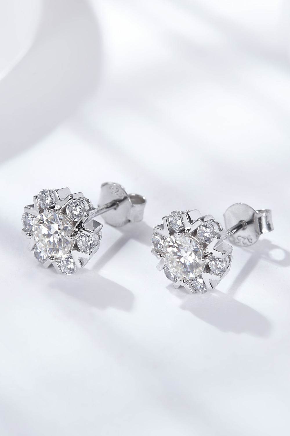 925 Sterling Silver Moissanite Stud Earrings - luxurift