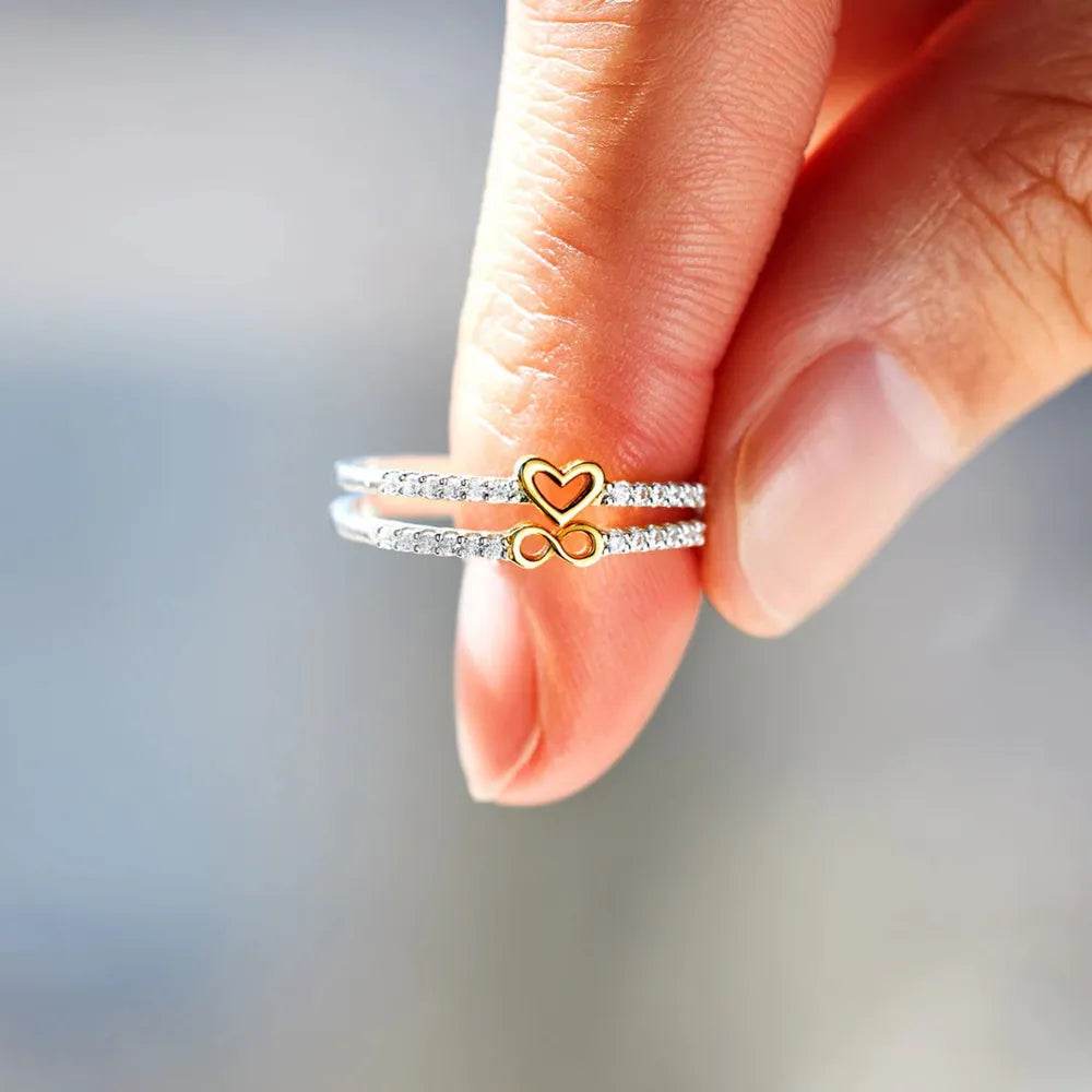 Zircon 925 Sterling Silver Heart Shape Ring - luxurift