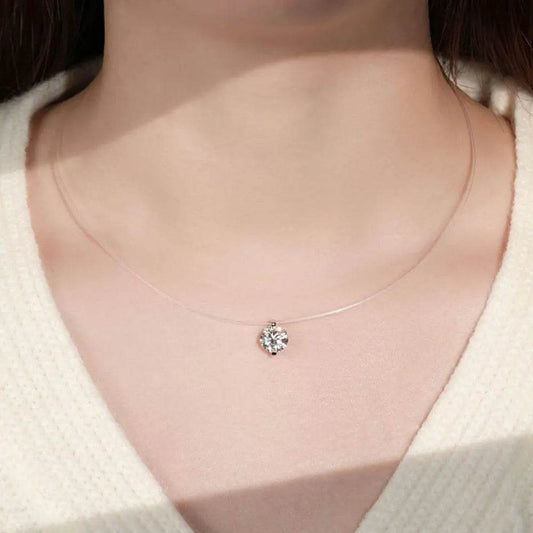 1 Carat Moissanite 925 Sterling Silver Necklace - luxurift