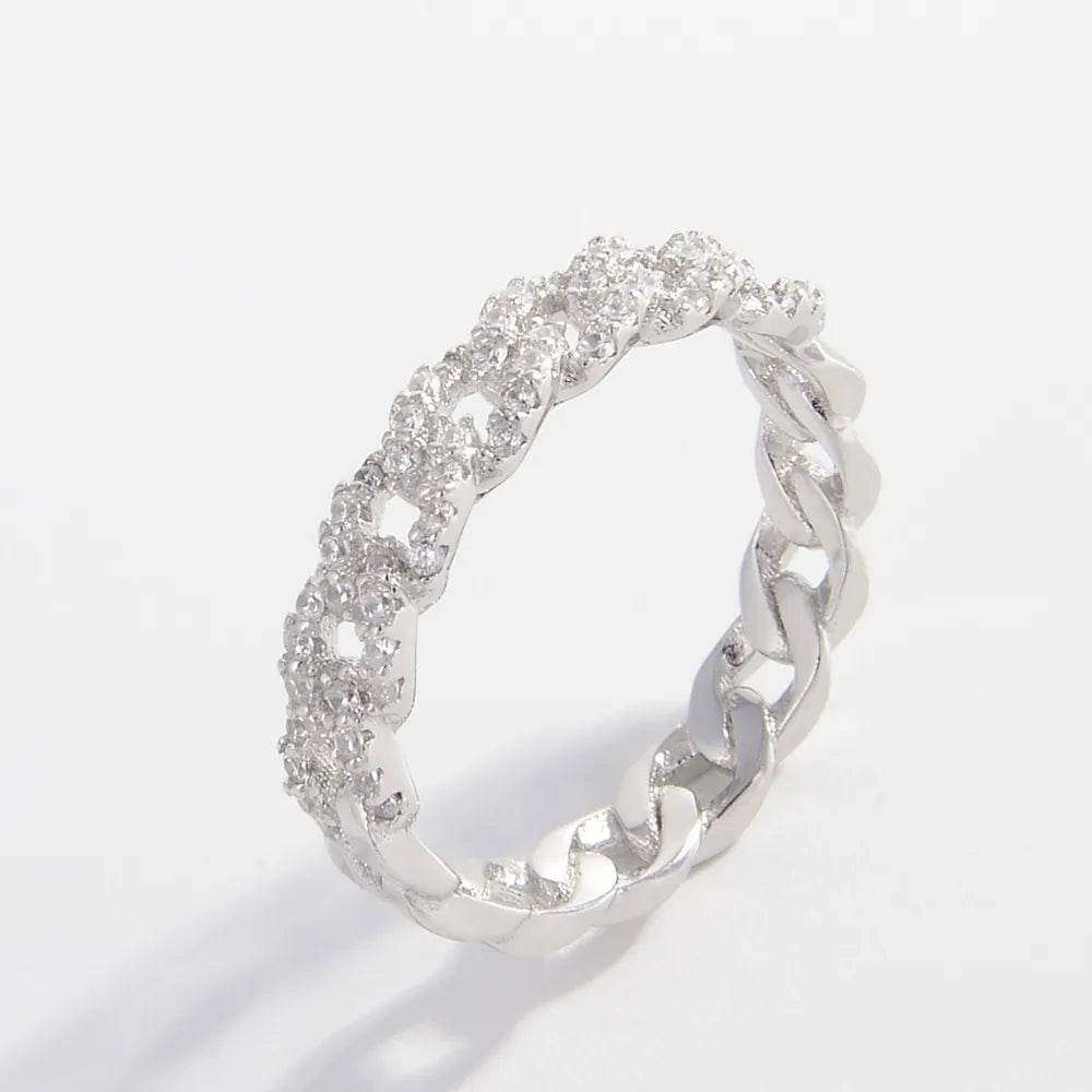 925 Sterling Silver Inlaid Zircon Ring - luxurift