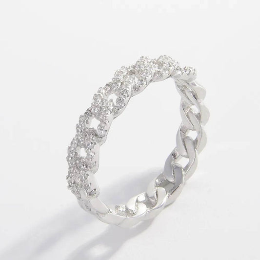 925 Sterling Silver Inlaid Zircon Ring - luxurift