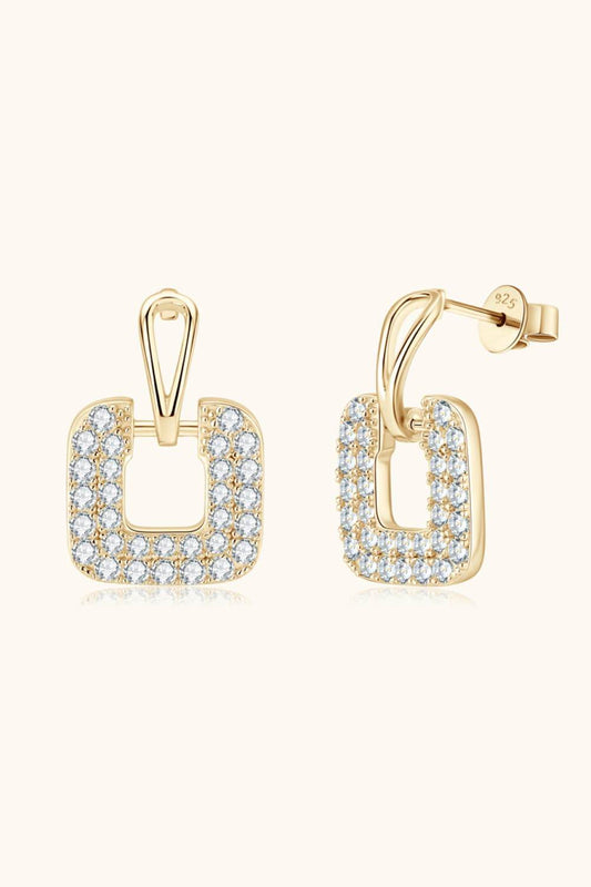 1.68 Carat Moissanite 925 Sterling Silver Drop Earrings - luxurift